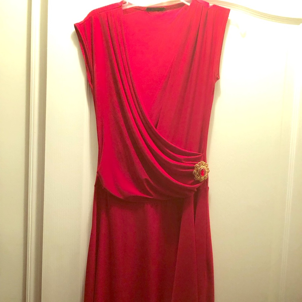 Red Jersey Party Dress